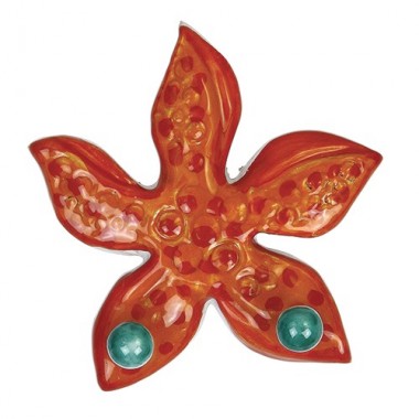 handmade sicilian ceramic Wall Hooks starfish APP294-01 de simone pottery handmade sicilian ceramic Wall Hooks starfish APP294-01 de simone pottery